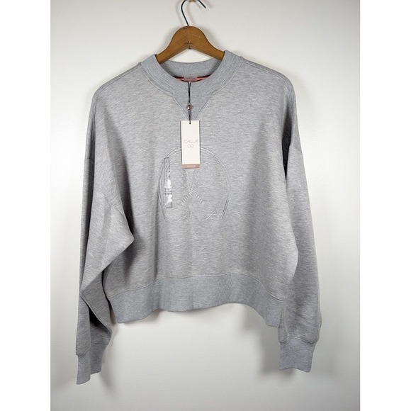 Calia Tops - Calia Women's Pique Scuba Crew Sweatshirt Women's Large Tennis Pickleball NEW‎